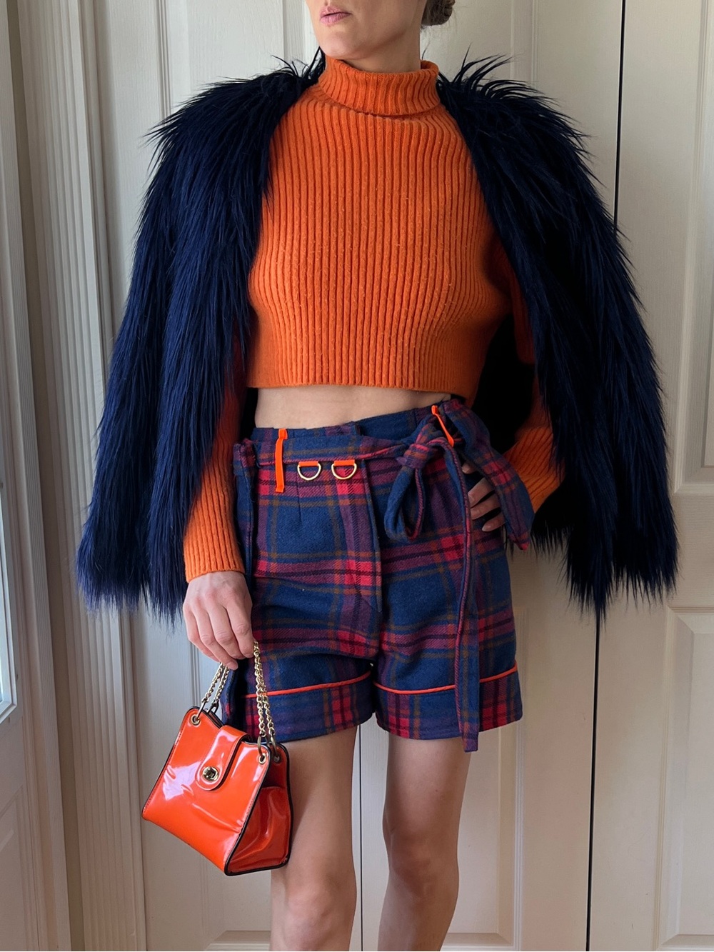 Colourful Plaid Highwaisted Shorts - Picture 3 of 8